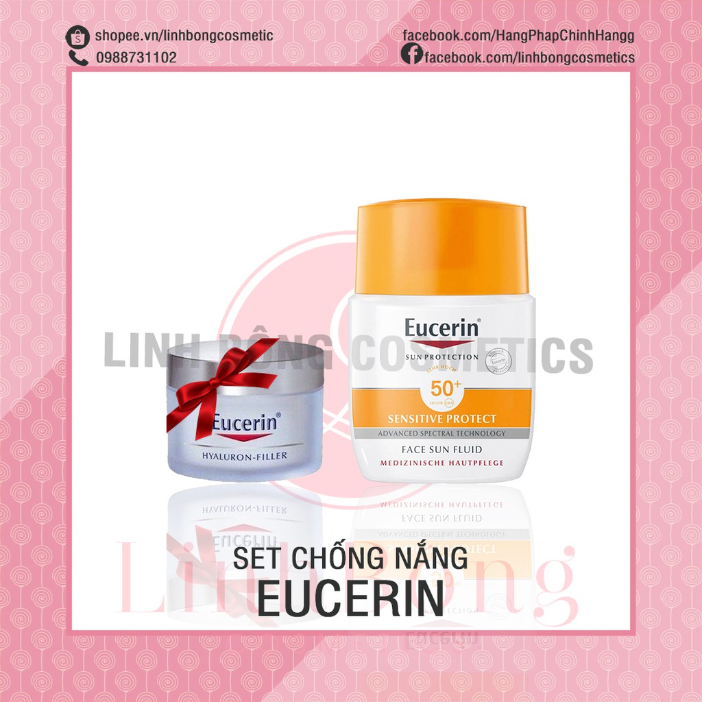 SET KEM CHỐNG NẮNG EUCERIN TẶNG KÈM KEM DƯỠNG ĐÊM