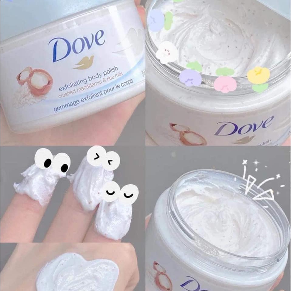 Tẩy da chết body Dove