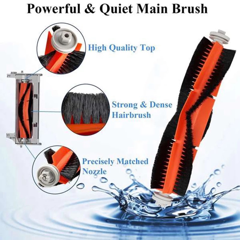 Phù Hợp Chổi Lăn Chính Thay Thế Cho robot Hút Bụi Xiaomi B101CN 1C 2C 1T mop 2 pro + Dreame F9 STYTJ05ZHM X10 + Mijia