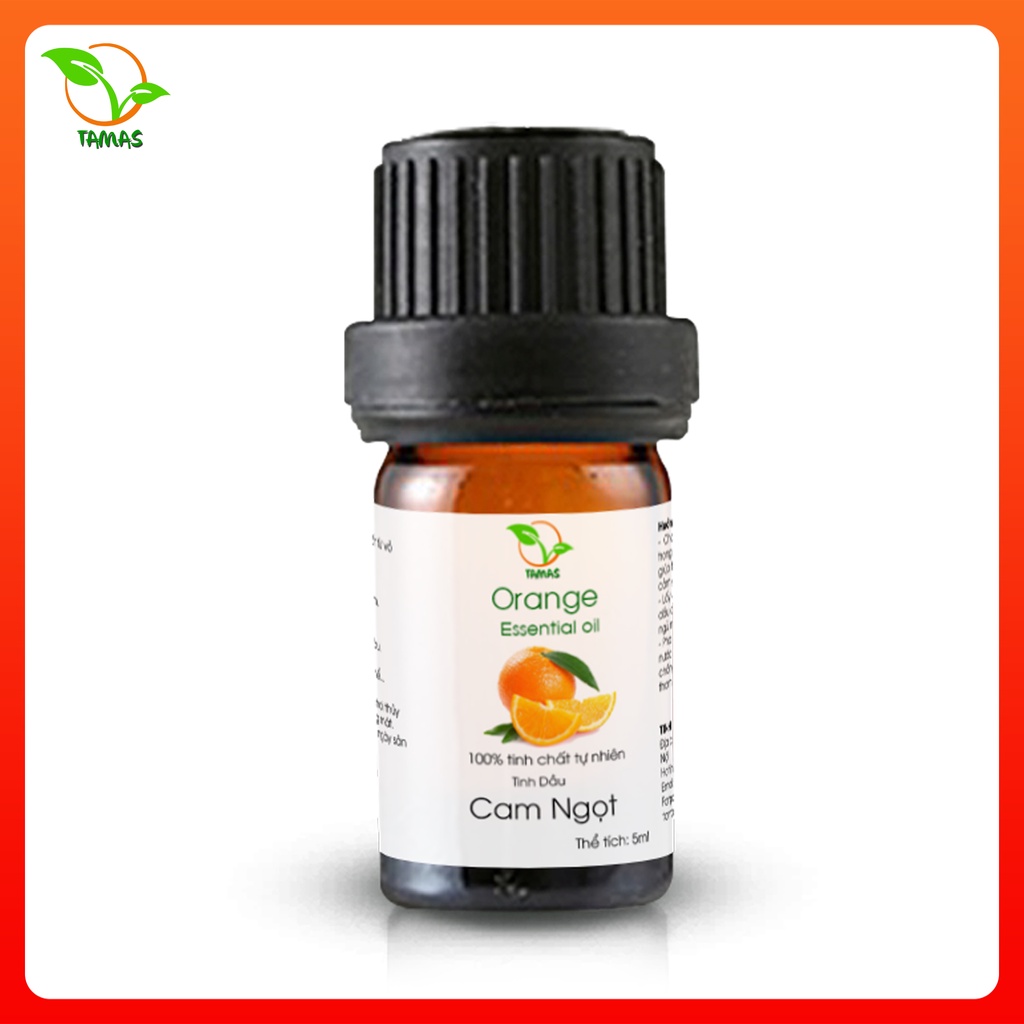 Tinh dầu Cam Ngọt nguyên chất TAMAS, chai 5ml,tinh dầu thơm phòng, khử mùi, thanh lọc không khí, giảm căng thẳng mệt mỏi