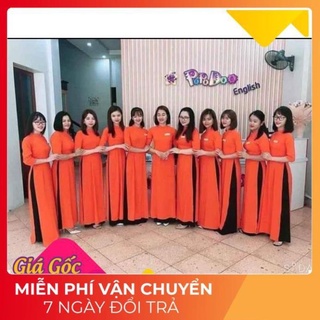 Áo dài đồng phục các màu phong phú - cổ cao, cổ tròn, nhiều màu sắc lựa chọn - cam kết vải siêu đẹp