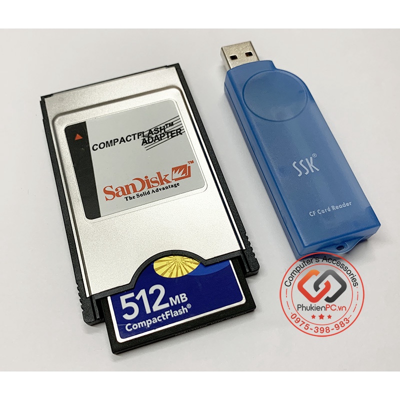 Thẻ nhớ SanDisk Compact Flash Card CF dung lượng 512MB chuyên dùng cho máy CNC, cơ khí chính xác