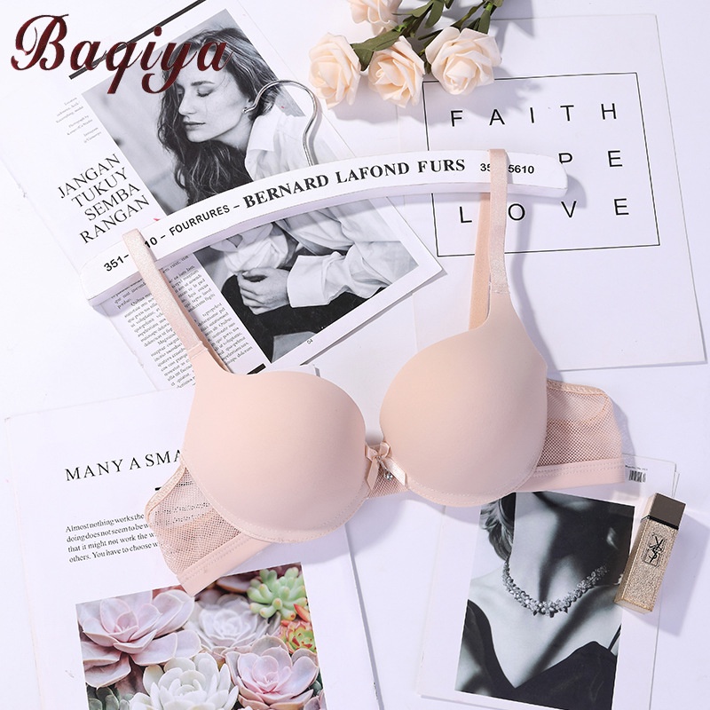 Áo Lót Mút Vừa Có Gọng Mút Mỏng Cài Sau Màu Trơn Lưng Lưới Nâng Ngực Tự Nhiên EVABRA K32