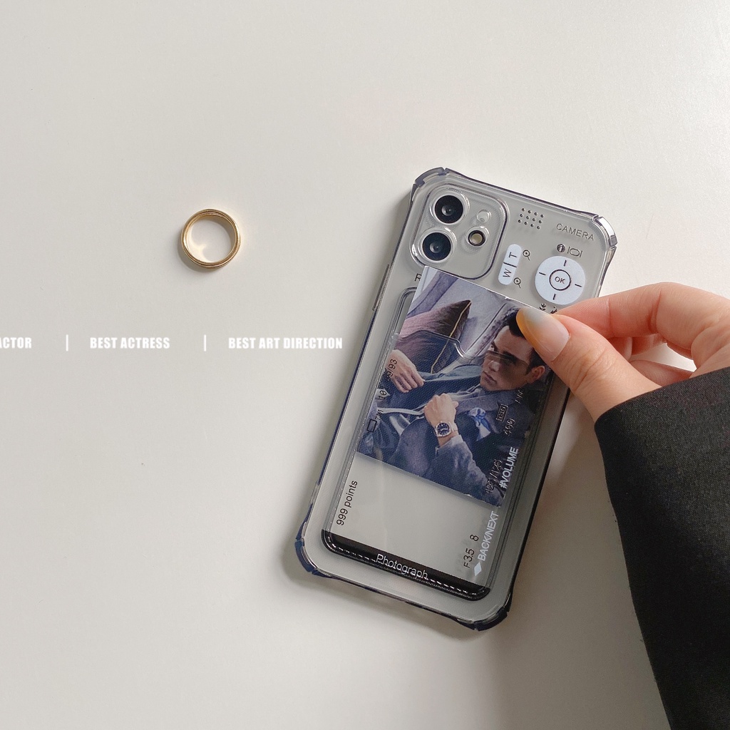 Ốp Lưng Chống Sốc Có Ngăn Đựng Thẻ Cho iPhone 14 / 13 / 12 / 11 / X / 8 / 7P