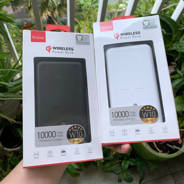 Sạc Dự Phòng KHÔNG DÂY Chính Hãng Yoobao 10000mAh Model W10 { bảo hành 12 tháng }