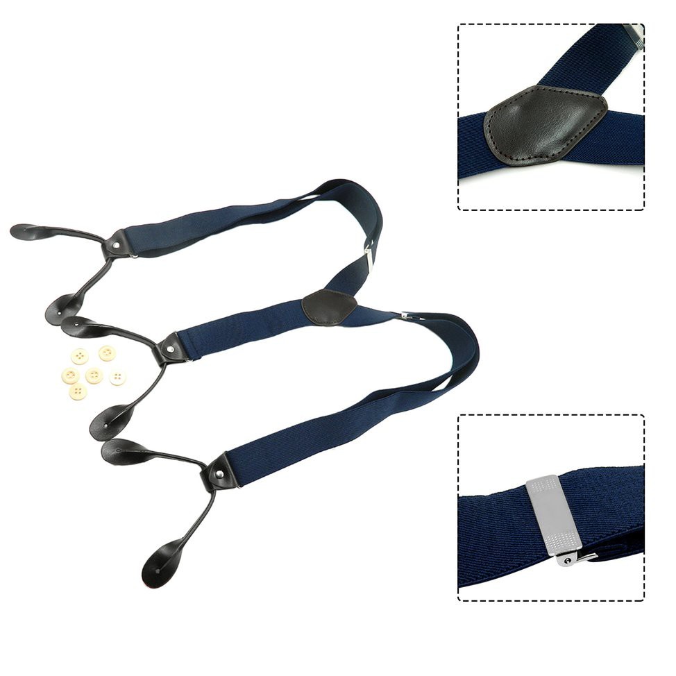 Dây đai kẹp cố định quần áo co giãn chỉnh được với 6 nút cho nam