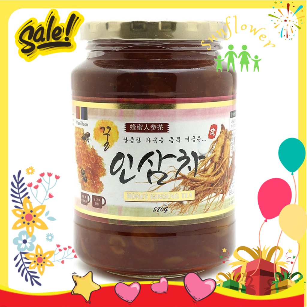 Củ nhân sâm tươi Hàn Quốc ngâm mật ong hũ 580g