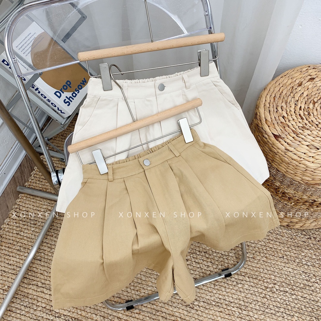 Quần short kaki lưng chun cá tính chất kaki dày dặn Xonxen shop free size mã 916