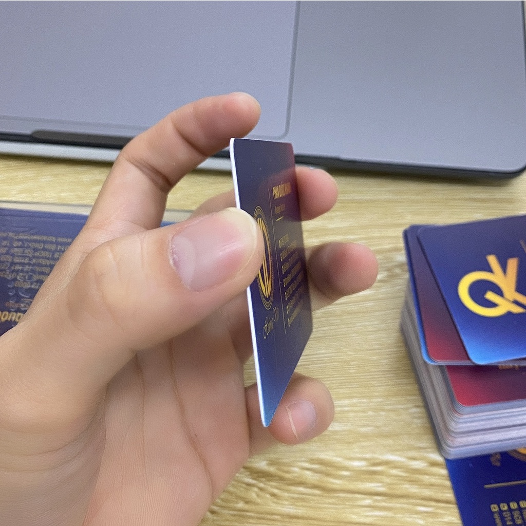 in card nhựa bo góc theo yêu cầu dày 0.76mm như thẻ ATM size 8.6x5.4