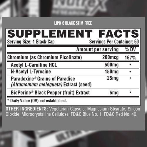 Lipo 6 | Nutrex Lipo-6 Black Stim Free  | Giảm Cân Đốt Mỡ Cao Cấp, Không Caffein  - Chính Hãng - Suppcare Store