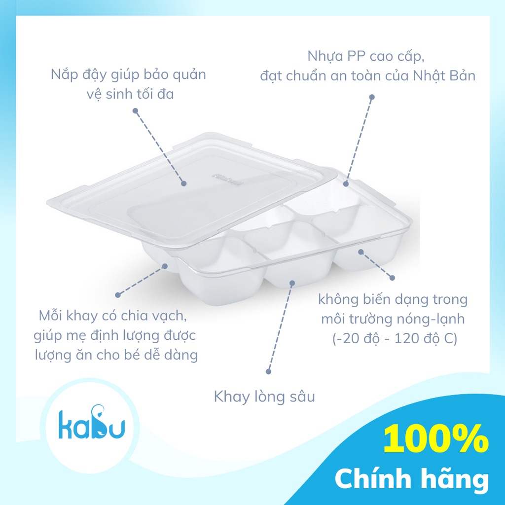 KABU - Khay Trữ Đông Đồ Ăn Dặm Cho Bé Richell Nhật Bản