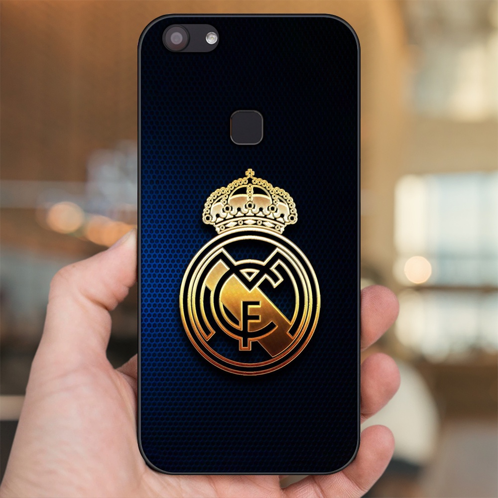 Ốp lưng Vivo V7, V7 Plus viền đen in hình Real Madrid