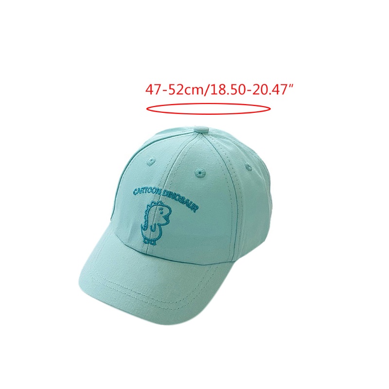 Mũ Lưỡi Trai Vải Cotton Thêu Hoạt Hình Khủng Long Dễ Thương Cho Bé