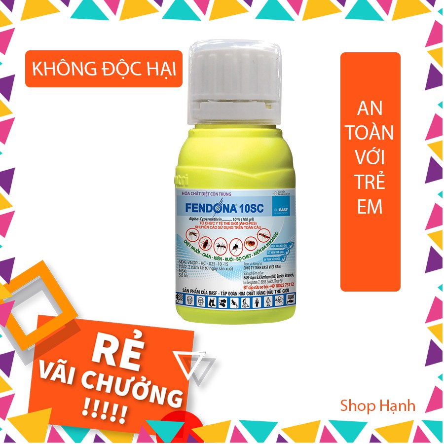 <SIÊU RẺ>  Phòng chống muỗi ! FENDONA 10SC-Basf(Đức)-Sản phẩm chính hãng màu trắng, không mùi, không độc hại-Shop Hạnh