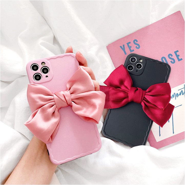 Ốp lưng iphone Gắn nơ 5/5s/6/6plus/6s/6splus/7/7plus/8/8plus/x/xr/xs/11/12/pro/max/plus/promax | BigBuy360 - bigbuy360.vn