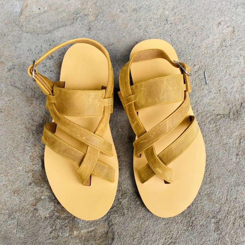 Sandal Unisex, dép quai ngang, dép nam da bò, không thấm nước, êm chân thoải mái  Atshoes XDMM01