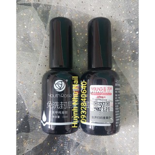 Top gel bóng hoa hồng đen