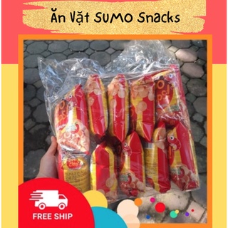 Bịch 10 Gói Bim Bim Snack Bánh Phồng Tôm Hương Vị Cay Oishi 14/16g-Ăn Vặt Sumo Snack