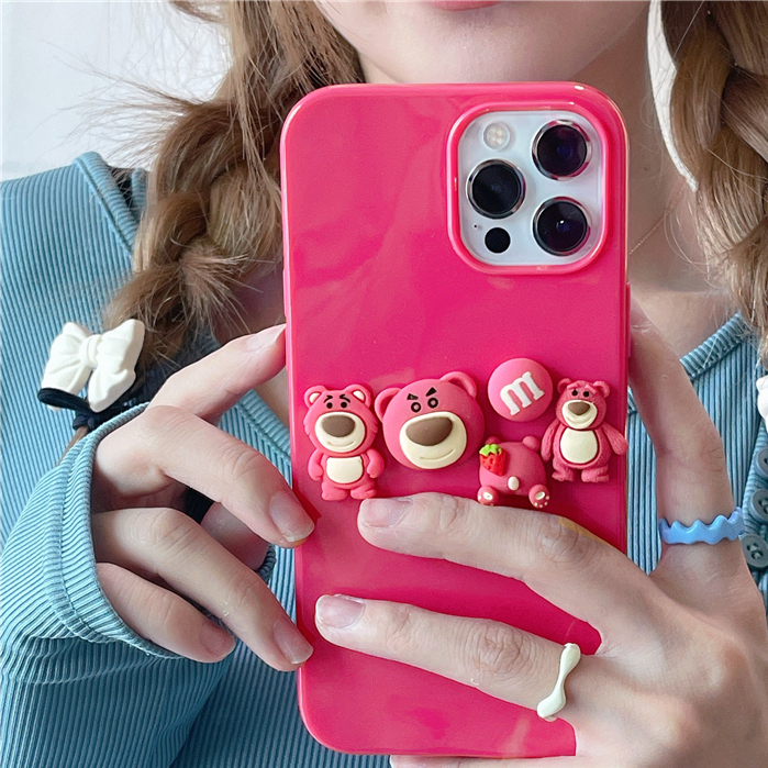Ốp Điện Thoại Silicon Mềm Hình Gấu Dâu Tây 3d Cho Iphone 12 Pro Max 11 7 Xsmax | BigBuy360 - bigbuy360.vn