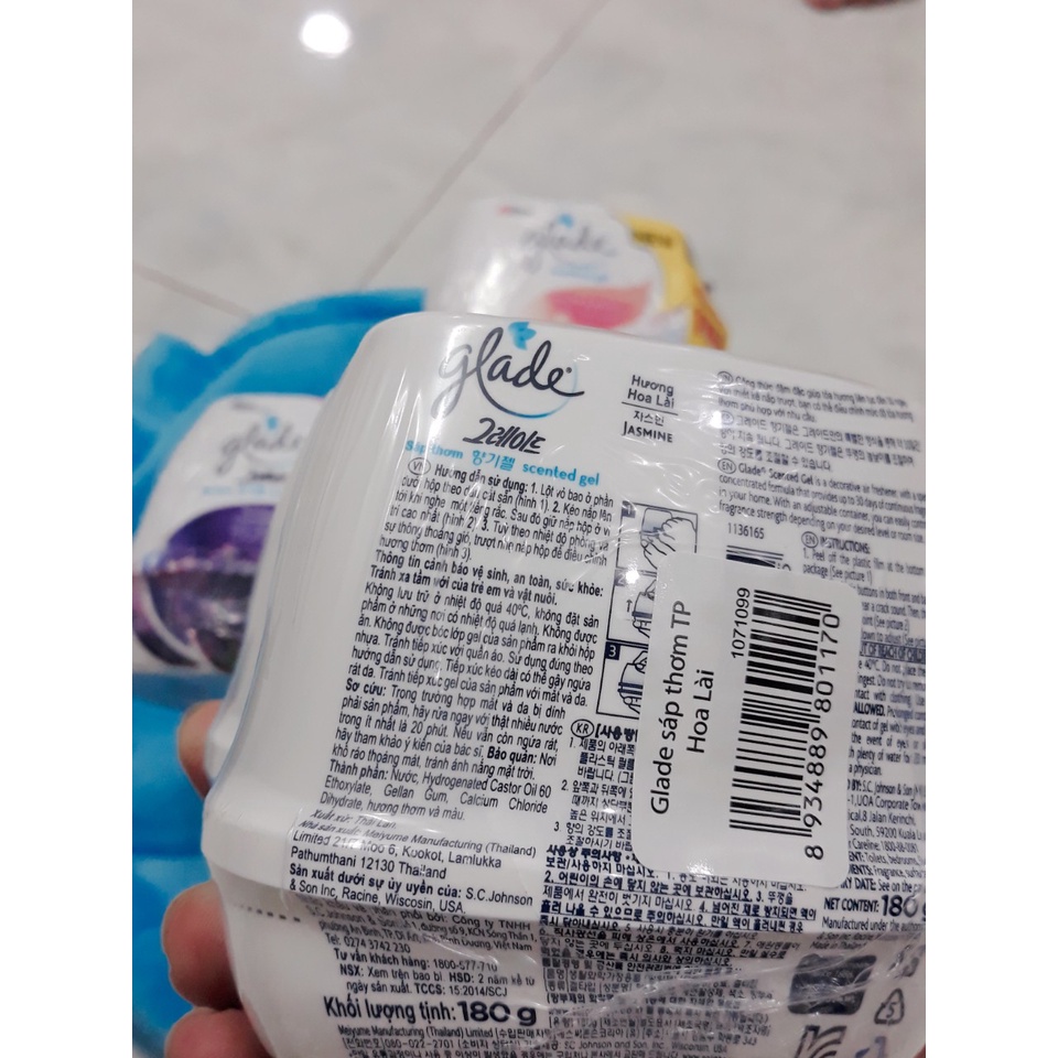 Combo 2 hộp sáp thơm GLADE Hương Hoa Lài 180g x 2 (Tiết kiệm 10%)