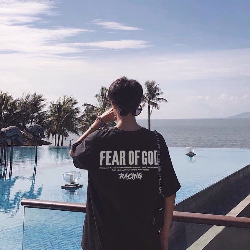 Áo phông Fear Of God, áo thun FG, chất cotton thoáng mát, form rộng, Dory store