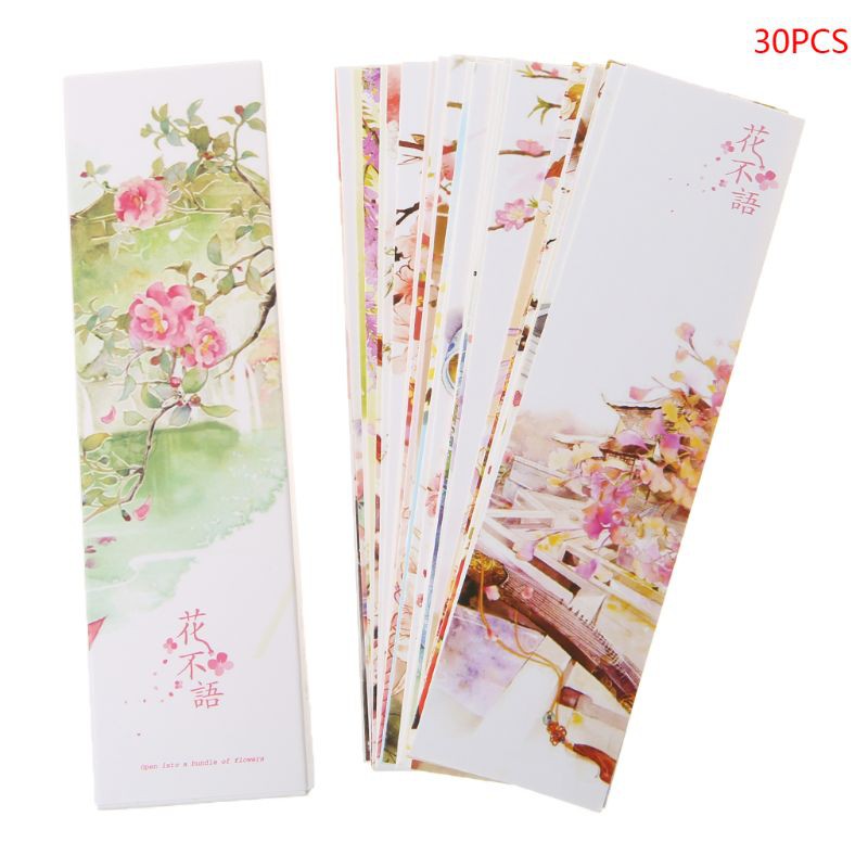 Set 30 Thẻ Bookmark Đánh Dấu Sách Phong Cách Trung Hoa