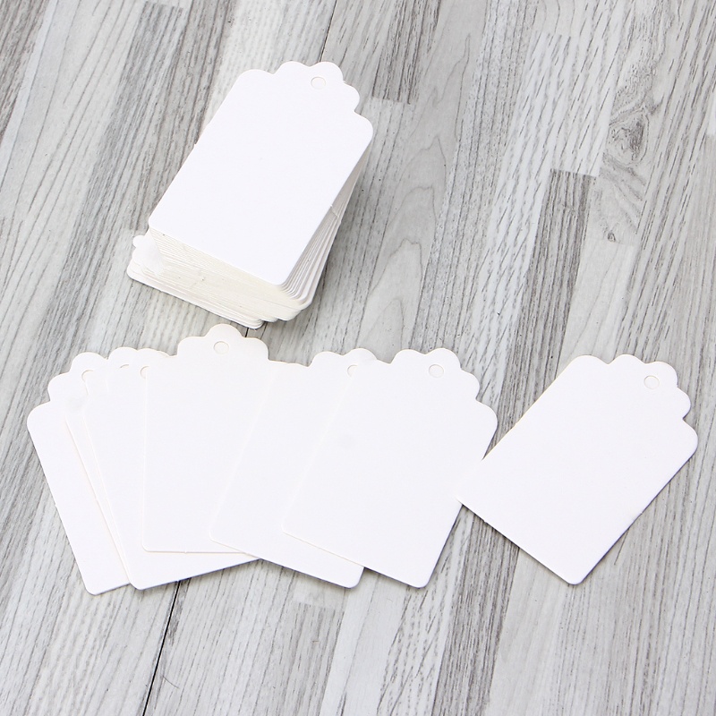 Set 100 Tấm Thẻ Trưng Bày Trang Sức In Chữ Thank You Độc Đáo