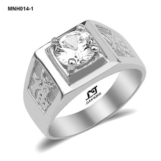 Nhẫn nam chữ PHÚC may mắn (trắng) Không đen không gỉ sét MNH014-1