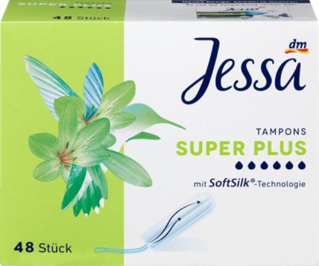 Tampons - Băng vệ sinh dạng nút Tampon Jessa đủ size - Đức - Date 2026