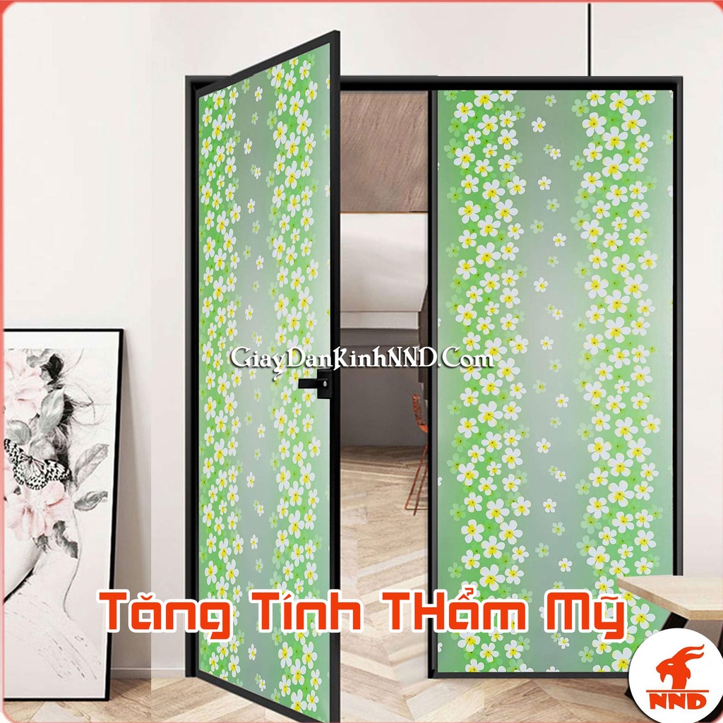 1 Mét Giấy Dán Kính Trang Trí Hoa Văn 3D Khổ Rộng 0.9m - Dán Kính Cửa Sổ, Che Tầm Nhìn, Chống Nắng, Chắn Sáng