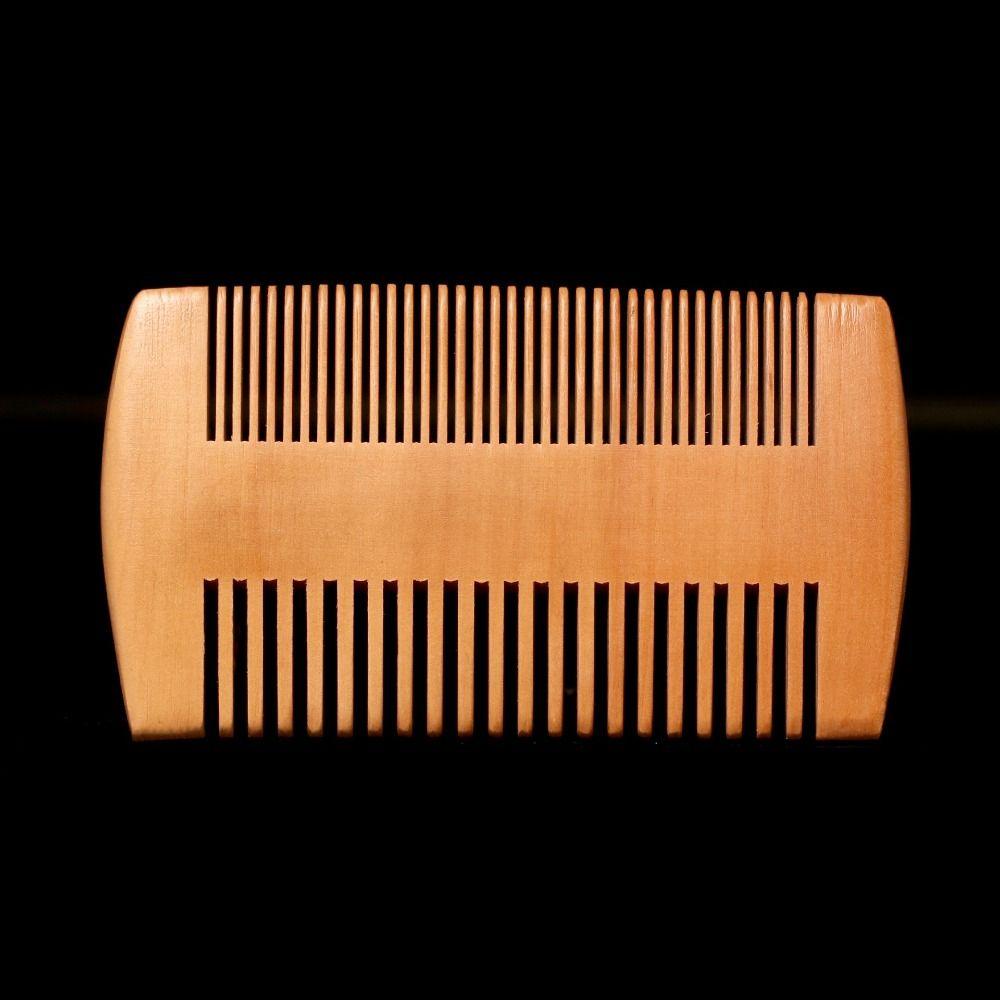 Lược Chải Râu Hai Mặt Bằng Gỗ Tự Nhiên Chống Tĩnh Điện