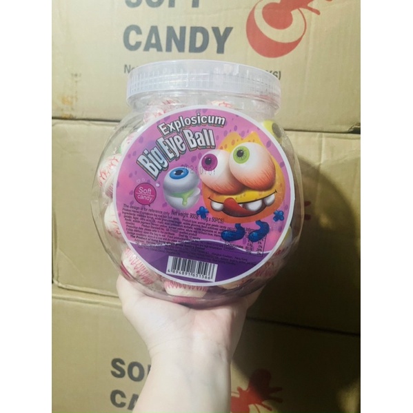 kẹo dẻo con mắt eyeboll có nhân chảy bên trong (hộp 50 viên (