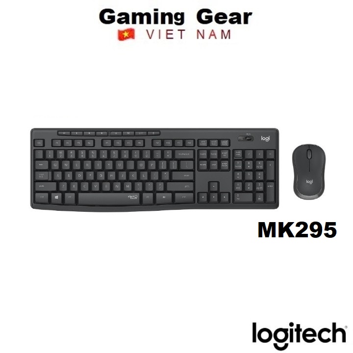 Bộ chuột phím không dây Logitech MK295 Silent ( giảm ồn, có phím số )