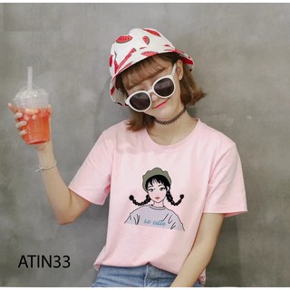 [ HOT MẪU MỚI] ÁO THUN ĐI BIỂN IN HÌNH CÔ GÁI SO CUTE SIÊU HOT ĐỦ MÀU ĐỦ SIZE - ATIN 33
