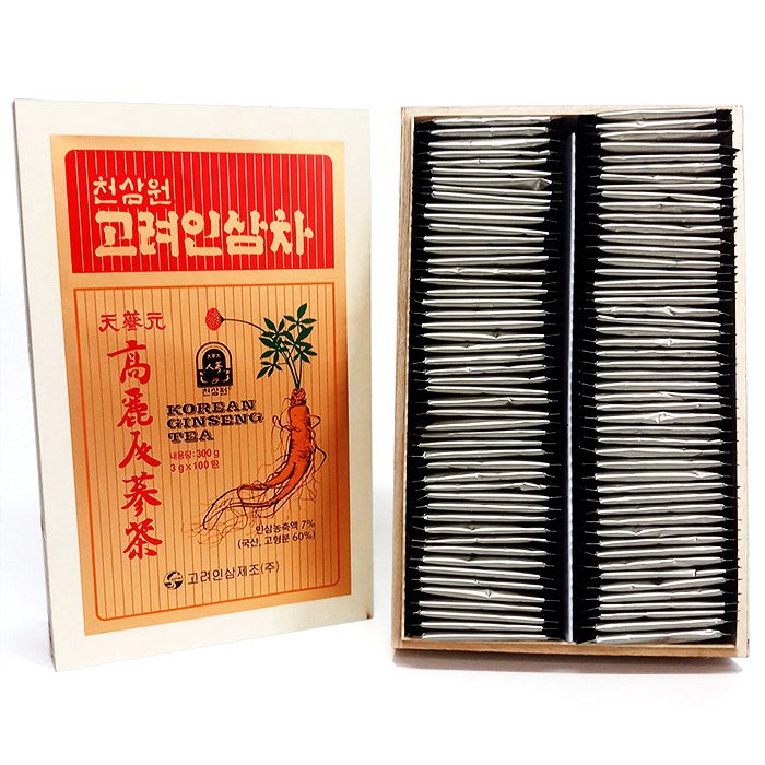 Trà Nhân Sâm Hàn Quốc Korean Ginseng Tea 100 Gói x 3g - HSD: 07/2022