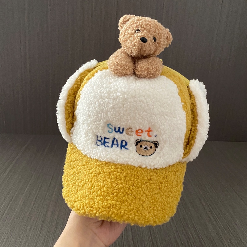 Mũ Nhung Che Tai Giữ Ấm Mùa Thu Đông Cho Bé Trai Và Bé Gái