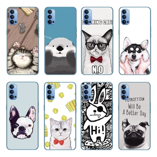 Ốp Điện Thoại TPU Mềm Chống Sốc Hình Thỏ Hoạt Hình Cho OPPO Reno 4 5G / Reno4 Pro 4G