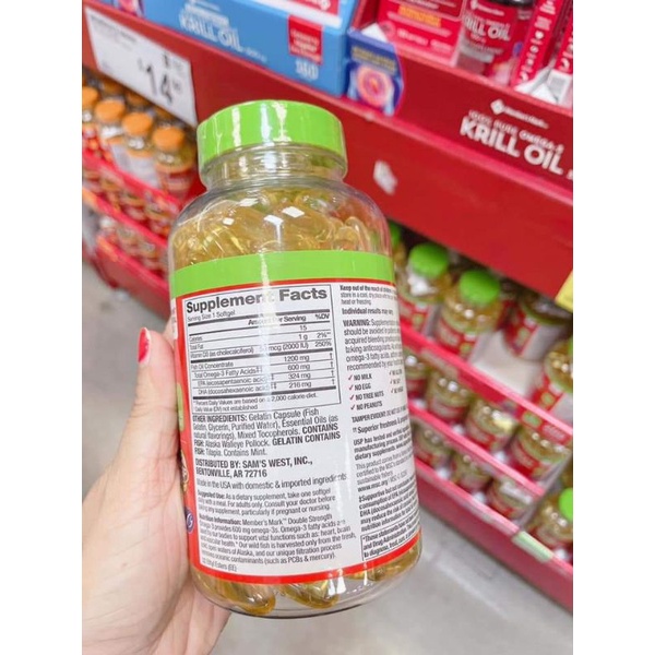 Viên Uống Fish Oil Supports Heart Health 200 viên từ MỸ🇺🇸