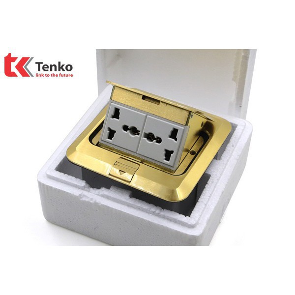 Bán sỉ- Ổ cắm điện âm sàn hợp kim nhôm 3 Modules tự chọn màu bạc Tenko TK-J02-16 ONMI.VN chính hãng.