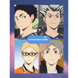 { Galsspanint A5 } Tranh kính anime nhân vật Haikyuu ✨💜