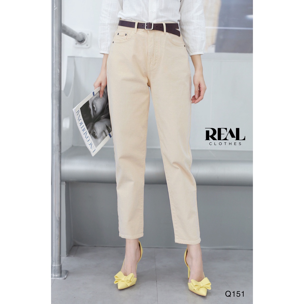 Quần jeans baggy kem_REAL
