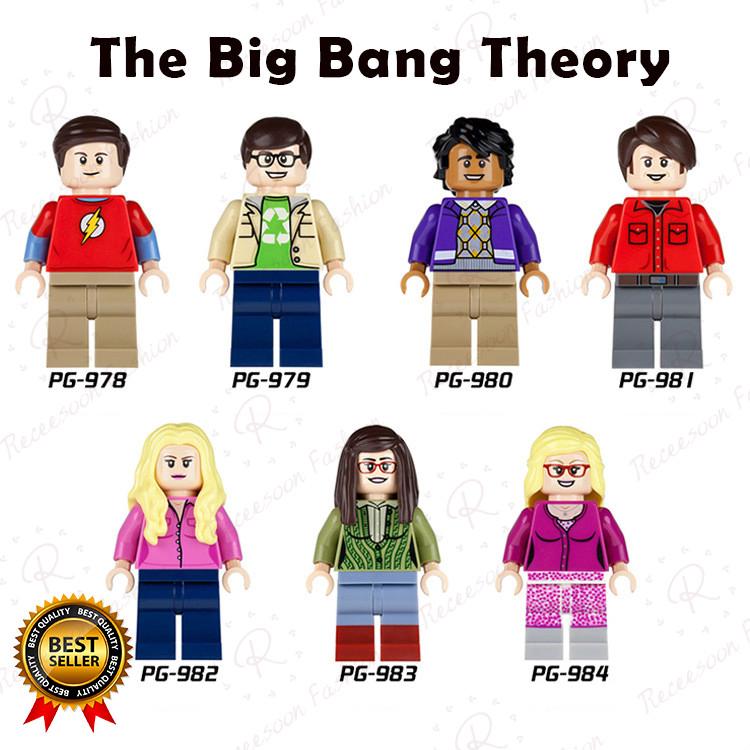 Bộ 7 sản phẩm đồ chơi lắp ráp lego nhân vật hoạt hình The Big Bang Theory