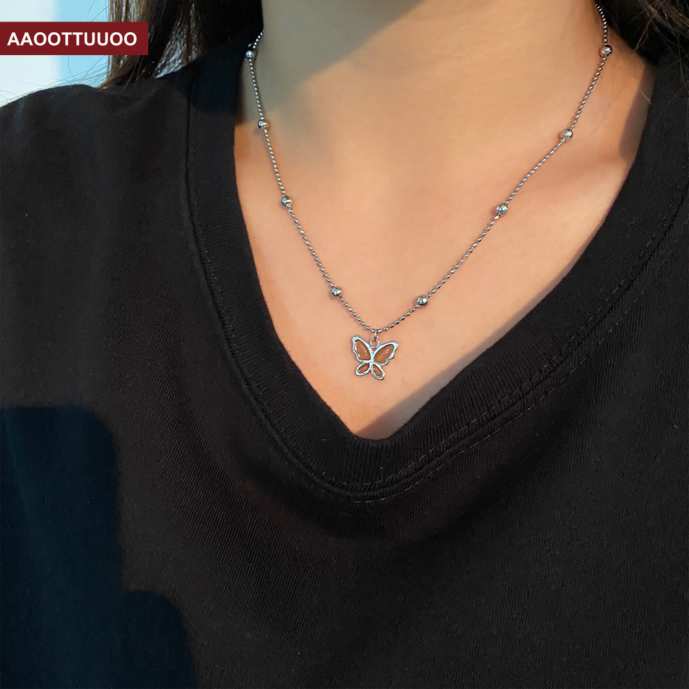 BUTTERFLY NEW Vòng Cổ Choker Hình Bướm Xinh Xắn Dành Cho Nữ