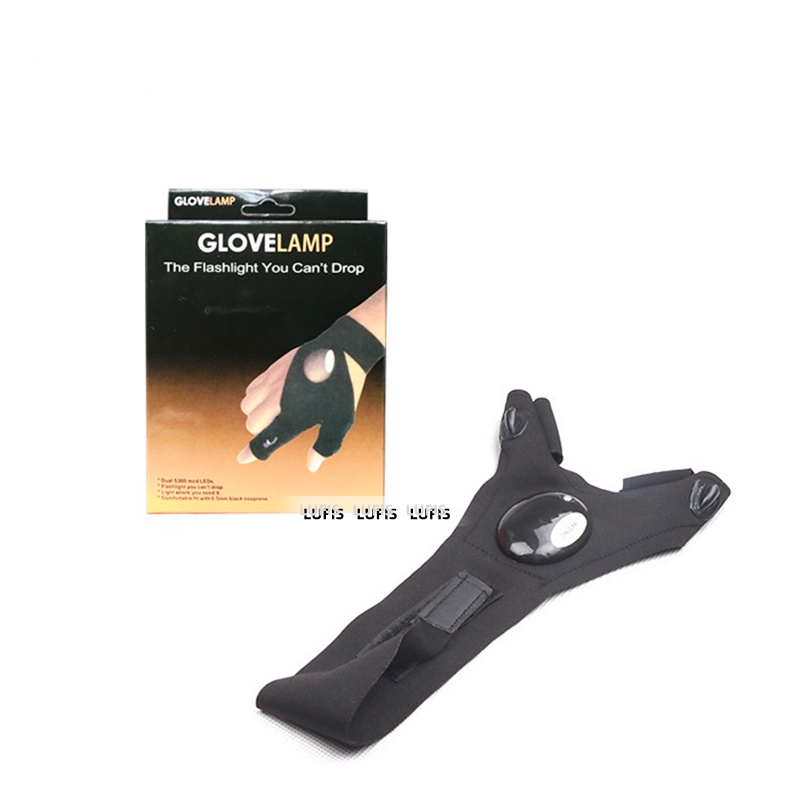 Găng Tay Hở Ngón Có Đèn LED