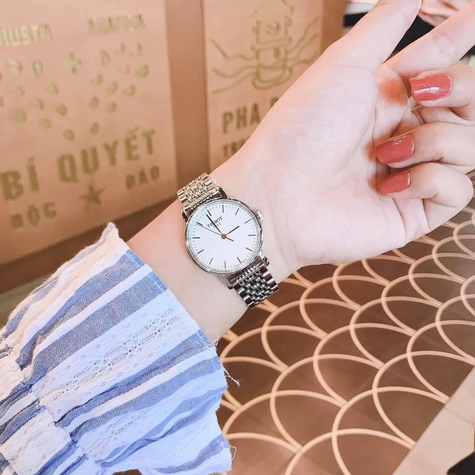 Đồng hồ nữ chính hãng Tissot Everytime - Máy Quartz pin Thụy Sĩ - Mặt kính Sapphire chống xước tốt