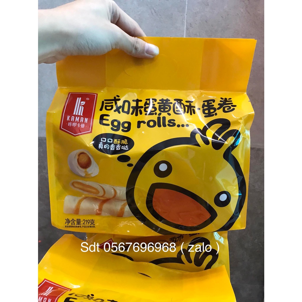 Bánh Trứng Cuộn Con Vịt Kaman Vị Trứng Muối 219g