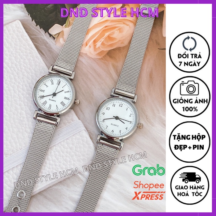 Đồng hồ nữ dây kim loại M36, đồng hồ nữ kim loại dây lưới nhuyễn thời trang nhẹ nhàng trẻ trung - DND Style