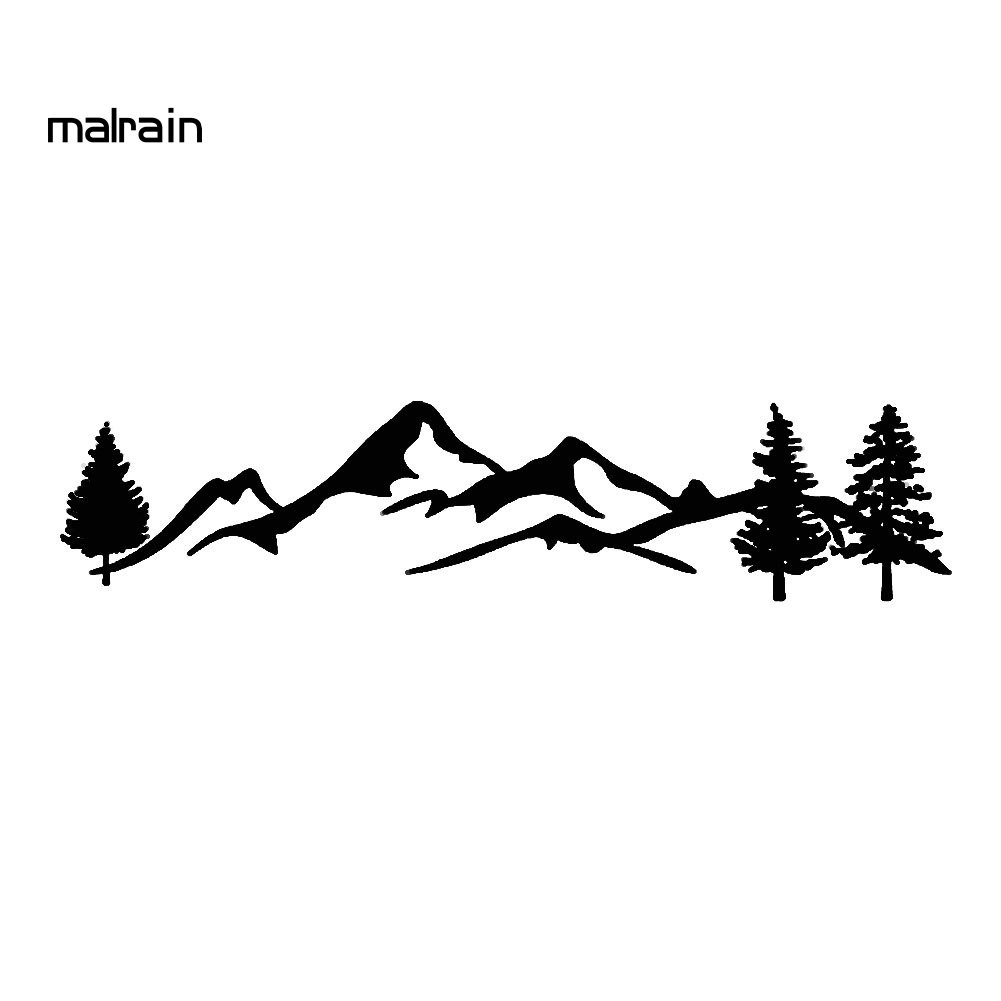 Miếng dán phản quang hình cây và núi trang trí xe hơi SUV RV