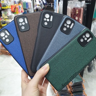 Ốp lưng Xiaomi Redmi Note 10 4G / Note 10S / Poco M5S dẻo kiểu vải chống trầy xước bảo vệ camera