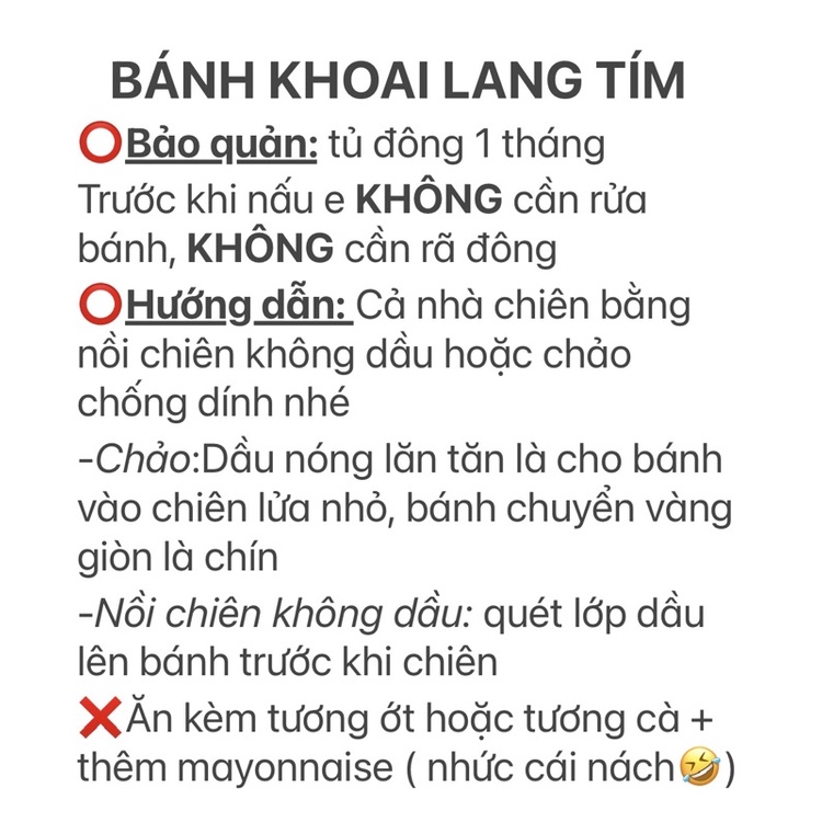 (Tân Phú )Bánh khoai lang tím chiên giòn siêu dẻo-{KHÔNG CHẤT BẢO QUẢN-KHÔNG HÀN THE}NOWSHIP